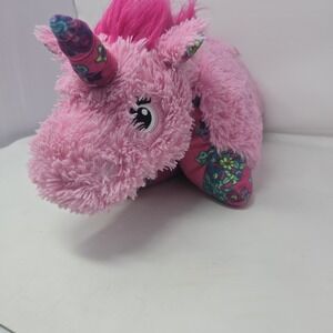 Pillow Pets Colorful Pink Unicorn - 18" Stuffed Animal Plush Toy